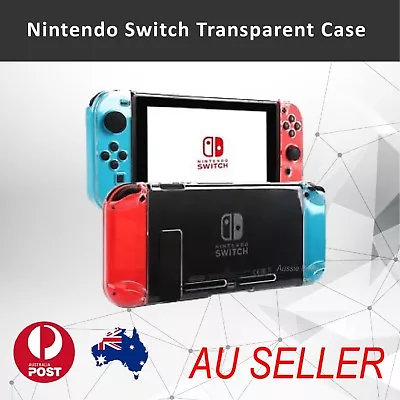 Transparent Clear Crystal Hard Case Cover Shell For Nintendo Switch & Joy-Con • $13.50