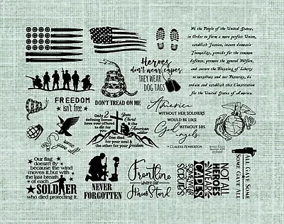 8 1/2  X 11  UNMOUNTED Rubber Stamp Sheet Military And Honoring Fallen Heroes 29 • $32.95
