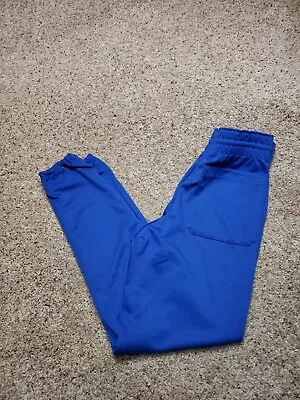 Vintage Russell Baseball Practice Pants Medium Mens Blue Drawstring USA Made 90s • $16