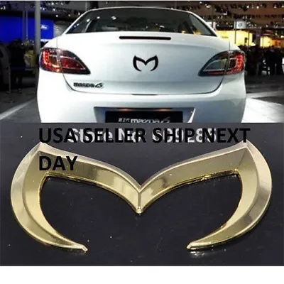 New Jdm Mazda3 / Mazdaspeed3 Metal Evil 'm'rear Trunk Emblem Badge - Gold  • $12.99