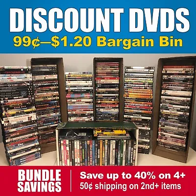 $1.20 • Buy DISCOUNT DVDS (99¢-$1.20, P Thru Z)  **BUNDLE SAVINGS & SHIPPING DISCOUNTS**