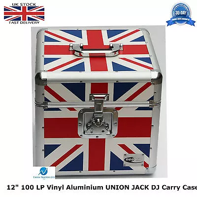 NEO ZILLA Flight DJ Carry Case To Store 100 LP 12  Vinyl Record UNION JACK TOUGH • £48.79