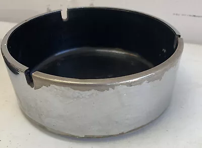 Vintage Maru Trend Pacific Isamu Kenmochi Ashtray Chrome And Black 6  Diameter • $23.99