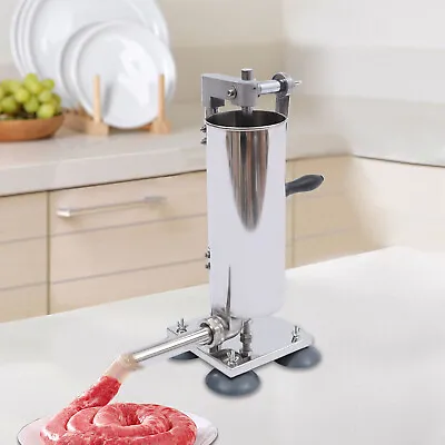 $120 • Buy 3L 6LBS Sausage Stuffer - Stainless Meat Sausage Press W/ Suction Base Vertical