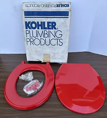 Vintage Kohler Antique Red Toilet Bowl Seat Regular Size Unused NOS Box Lustra • $99