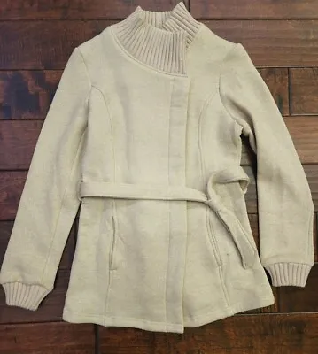 Mossimo Juniors Ribbed Collar Fleece Lined Wrap Jacket-Beige-Size Small NWT! • $21.95