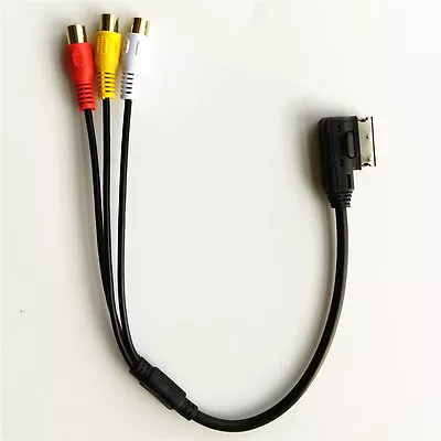 For VW For Audi AMI A3 A4 A6 A7 A8 Q5 Q7 R8 MMI RCA Video Audio Input AUX Cable • $9.50