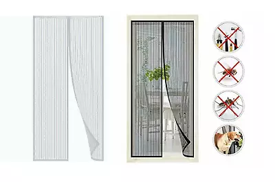 Magnetic Door Mesh Fastening Fly Bug Insect Pets Screen Instant Close Net  • £5.95