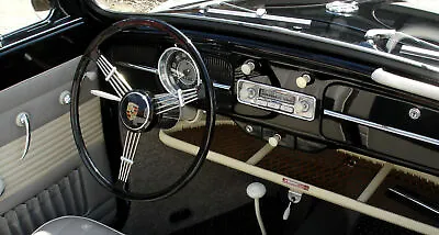 Vw Type 1 2 Banjo Black Steering Wheel 15½  Diameter Wheel Only Bug Bus Ghia • $240
