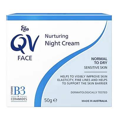 QV Face Nurturing Night Cream 50g Normal To Dry Sensitive Skin Ceramides • $17.80