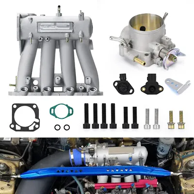 D15 D16 D Series Intake Manifold +70mm Throttle Body For Honda Civic CRX DEL SOL • $173.90