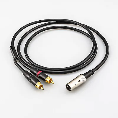 Audio Aux Input 5 Pin Din To Dual Phono RCA Plug Cable For NAIM Quad Amps NEW • $22.49