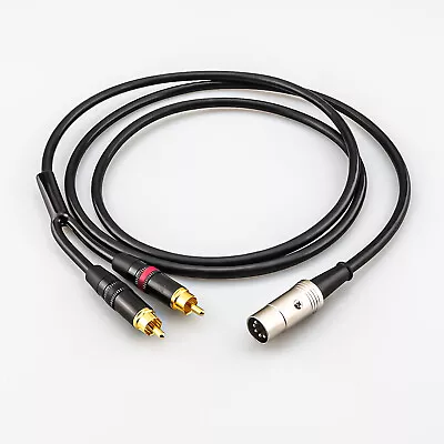 HiFi AUX Input 5Pin Din Connector To Phono 2 RCA Plug Cable For NAIM Quad Amps • $43