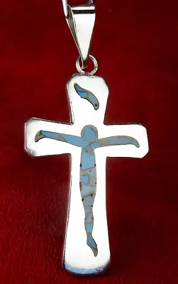 Bertha's O L Of Guadalupe Shrine Pilgrimage Sterling 19 Gr Ingot Turquoise Cross • $149.99