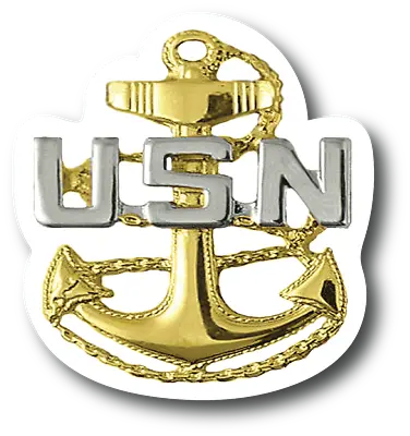 $5.95 • Buy US Navy Anchor E7 Rank 4.5 In  Decal - Sticker Graphic - Auto, Wall, PSE7NAVY1