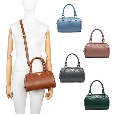 Barrel Shape Small Tote Shoulder Woman Synthetic Leather Lovely Bee Bauletto Bag • £18.99