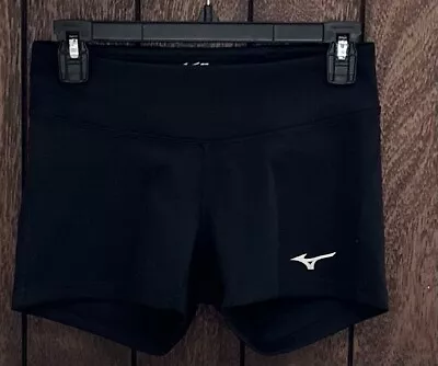 MIZUNO Women's Volleyball Compression Shorts Size Medium Black EUC • $9.99