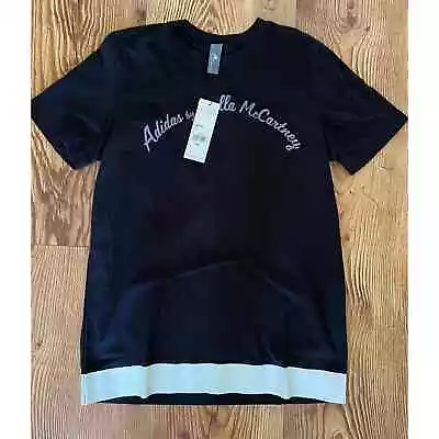 Adidas X Stella McCartney Women's Logo Performance T-Shirt Black FS7575 Sz XS🛒 • $45