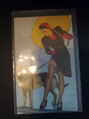 Mutoscope Card Pin Up Skirt-ing Trouble  Elvgren • $4.99