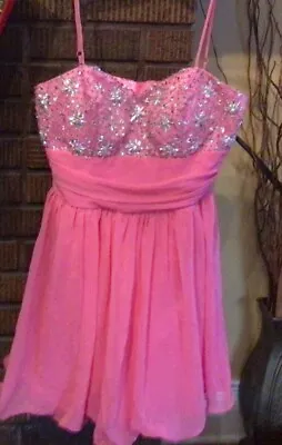  B. DARLIN  Junior  11/12 Empire Waist Mini Party Dress Prom Pageant Preowned • $30