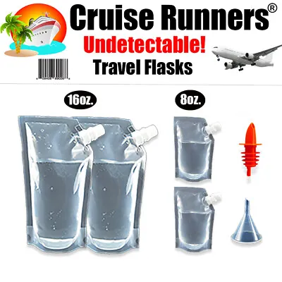 Cruise Alcohol Flask Kit Rum Runners Sneak Smuggle Liquor Booze Plastic Hidden • $10.98