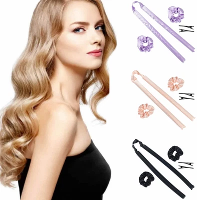 $7.26 • Buy Lady Women Girl Heatless Curling Rod Headband Ribbon Hair Roller Lazy Curler Set