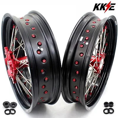 KKE 17  Supermoto Wheels For Honda XR650L 1993-2023 Motard Rims OEM Size Hubs • $709