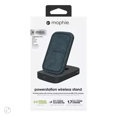 Mophie Powerstation 10W Wireless Stand W/ Built-in 8K MAh Portable Battery NEW ! • $14.75