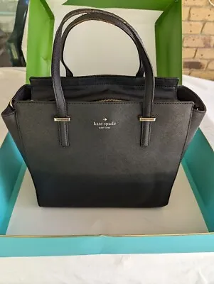 Kate Spade New York Black Handbag Black Sachel Original  With Shoulder Strap • $120