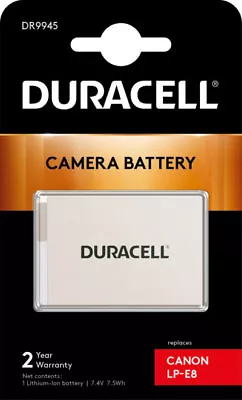 LP-E8 Li-ion Battery For Canon Digital Camera By DURACELL   #DR9945   (UK Stock) • £23.95