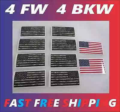 10 DigiCam Camouflage 4 Backward 4 Forward USA MILITARY FLAG Decals American • $9.99