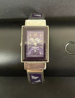 Vellaccio New York Ornate Silver Tone And Plum Chunky Bangle Style Analog Watch  • $24