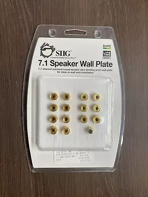 $14.99 • Buy SIIG 7.1 Surround Home Theater Speaker Wall Plate Banana Binding PLATE WHITE
