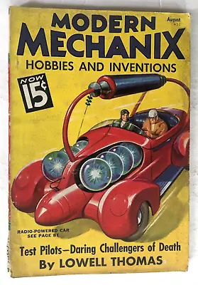 1936 Modern Mechanix Invention Magazine Baseball Radio Car Harley Motorcycle Ad • $7.99