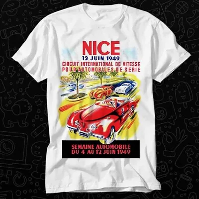 1949 Nice France Circuit Automobile Race T Shirt 520 • £6.35