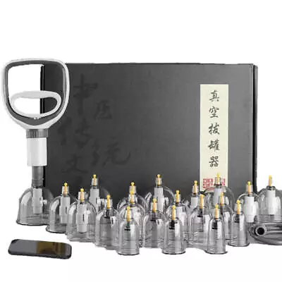 Professional Acupoint Cupping Set 4th Generation Pump Gun & Cups (24 Cups) • $39.99