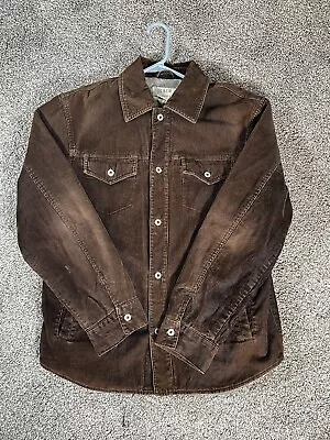 J Crew Jacket Mens Medium Brown Corduroy Trucker Button • $40