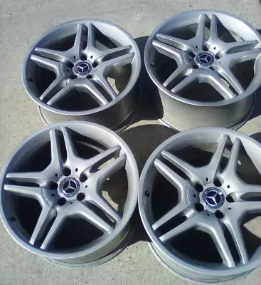 Mercedes SL500 SL600 R230 W215 E211 18” RIM Set 2304012902 9.5 And 8.5 • $1855