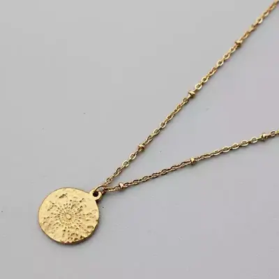£24.99 • Buy Gold Coin Pendant Necklace | Carved Men’s Gold Coin Pendant|18K Dainty Gold Coin