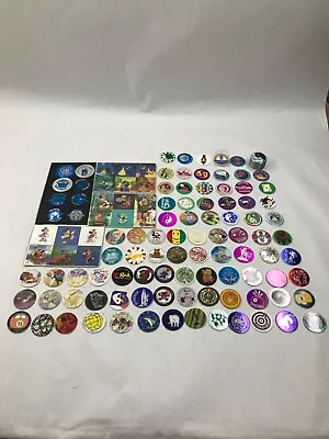 Lot Of 100+ Pogs / Milk Caps + Slammer Unsorted! Some Sealed Disney Hawaii 90s • $20