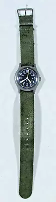 US Military Hack Watch Hamilton GG-W-113 05/77 Green Wrist Strap Servced 2019 • $450