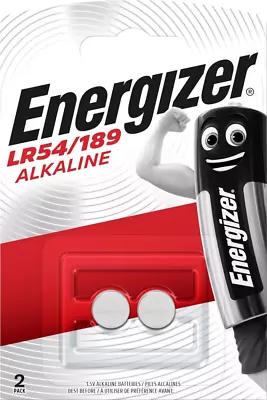 2 X ENERGIZER LR54 / 189 1.5V Alkaline Batteries 189 V10GA D189A AG10 Long Exp • £2.48