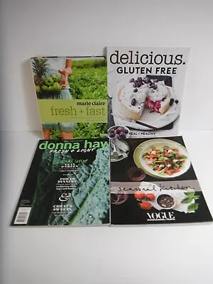 Delicious Marie Claire Donna Hay Vogue Cookbook Magazines X4 Recipes Gluten Free • $24.95