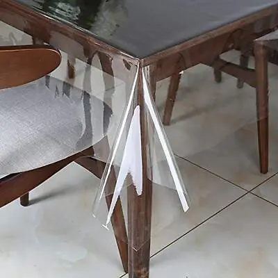 Clear Vinyll Tablecloth Protector Heavy Plastic Rectangle Sheet Table Cover • $15.94