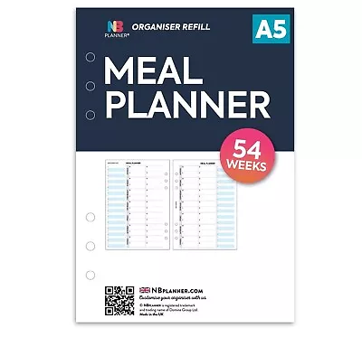 Filofax A5 Compatible Meal Planner Notepaper Organiser Refill Insert • £3.50