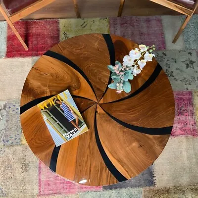 Elegant Design Round Epoxy Resin Coffee Table Dining Table Living Room Table • $3919