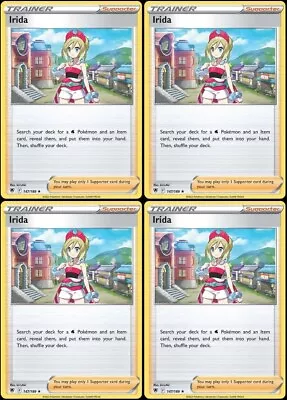 Pokemon - 4X Irida 147/189 - Rare - Astral Radiance -  Playset  - NM/M • $2.35