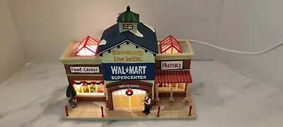 Village Miniature WalMart Illuminated Lit Up House Christmas Decor Winter Scene  • £43.43