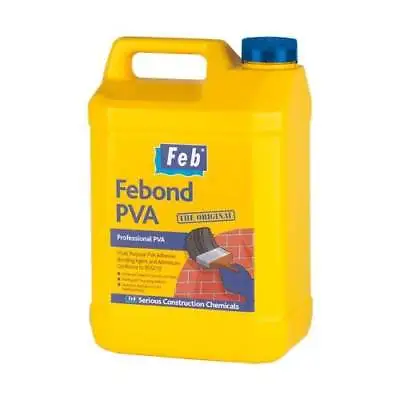 £11.85 • Buy Febond Professional Pva Adhesive Primer Sealer Admixture Glue 2.5 & 5 Litre