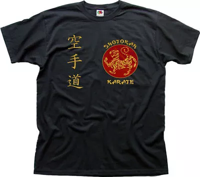 SHOTOKAN KARATE Martial Arts MMA UFC Black T-shirt OZ01460 • £13.95